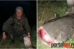 FOTO. Peşte uriaş prins pe râul Someş! Captura „monstrului” i-a impresionat pe toţi