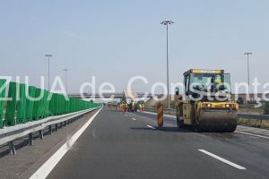 Lucrari pe Autostrada A2 Bucuresti - Constanta. Benzi restrictionate