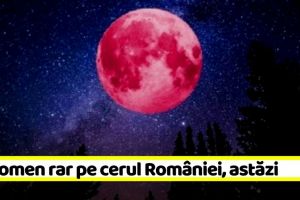 „Luna Căpşună” fenomen rar pe cerul României în această seară