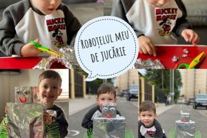 FOTO| De Ziua Mediului, copiii Grădiniţei cu P.P. Step By Step Nr.12, şi-au construit propriile jucării din materiale reciclabile