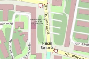 Porţiune din strada Domnească, transformată în alee pietonală