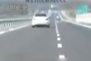Șofer depistat pe autostrada A3 cu 211 km/h - VIDEO