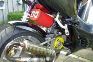 Accident produs din cauza unui copil cu motocicletă pe DN14