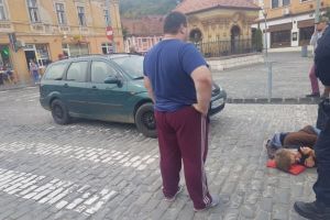 VIDEO Pieton accidentat pe trecere în Piaţa Unirii
