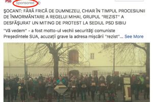 FOTO PSD Sibiu plăteşte la Facebook ca să îşi popularizeze comunicatele împotriva ’’Vă vedem din Sibiu’’