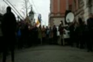 Procurorii şi judecătorii clujeni au ieşit în stradă. Protestează împotriva legilor Justiţiei FOTO/VIDEO