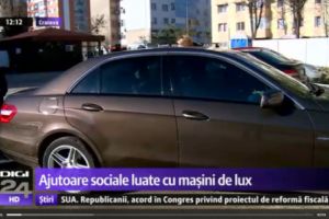 VIDEO. Ajutoare sociale ridicate cu maşini de lux