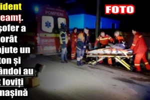 Accident în Neamţ. Un şofer a coborât să ajute un pieton şi amândoi au fost loviţi de maşină