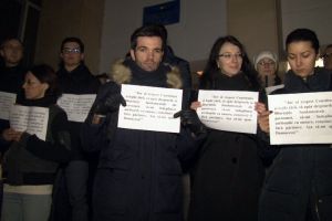 Protest al magistraţilor şi în Bacău