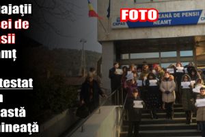 Angajaţii Casei de Pensii Neamţ au protestat şi în această dimineaţă