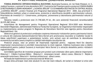 CONSOLIDAREA ȘI RESTAURAREA CLĂDIRII MONUMENT „CAZINOUL BĂILOR” CU SCHIMBAREA ...