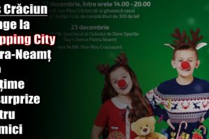 Moş Crăciun ajunge la Shopping City Piatra-Neamţ cu o mulţime de surprize pentru cei mici