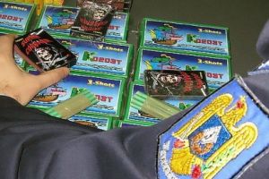 Materiale pirotehnice confiscate de poliţişti