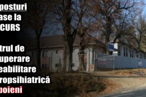 Opt posturi scoase la CONCURS de Centrul de Recuperare şi Reabilitare Neuropsihiatrică Războieni