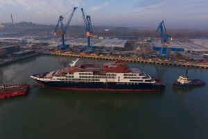 Prima nava de croaziera pentru zone arctice, construita la Șantierul Naval Tulcea (galerie foto)