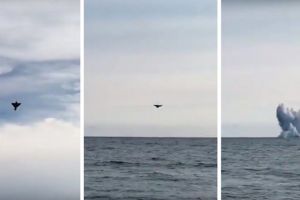 VIDEO – Avion prăbuşit în mare în timpul unui miting aerian. Pilotul a murit pe loc