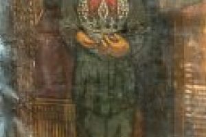 Regele Mihai I, într-o pictură din mănăstirea „Sfântul Proroc Ilie” din Topliţa