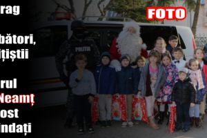 În prag de sărbători, poliţiştii din cadrul IPJ Neamţ au fost colindaţi