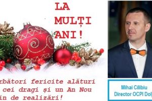 Mihai Cilibiu: Sărbători fericite alături de cei dragi şi un An Nou plin de realizări!