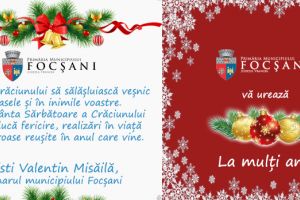Cristi Misăilă, primarul municipiului Focşani: „Liniştea Crăciunului să sălăşluiască veşnic în inimile voastre!”