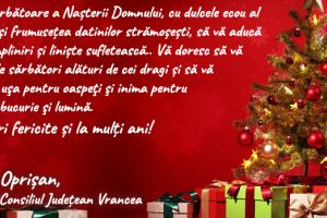 Marian Oprişan, preşedinte CJ Vrancea: „Sărbători fericite şi La mulţi ani!”