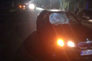 FOTO Bărbat lovit de o maşină la Cristian pe DN1