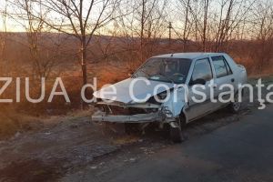 Surpriza. Victima a fugit de la locul accidentului: Imagini de la eveniment. Accident rutier intre localitatile Murfatlar si Siminoc, judetul Constanta. O persoana a fost ranita (galerie foto+video)    