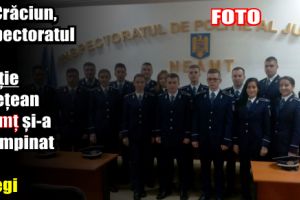 De Crăciun, Inspectoratul de Poliţie Judeţean Neamţ şi-a întâmpinat noii colegi