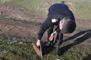 Un proiectil exploziv calibrul 86 mm a fost ridicat si urmeaza sa fie distrus de pompierii de la ISU Delta