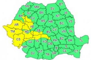 Cod galben de vânt puternic în mai multe judeţe din ţară. Clujul este afectat