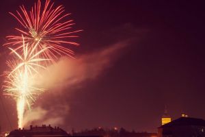 Beclean intră în noul an cu focuri de artificii în centrul oraşului