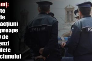Neamţ: Peste 50 de infracţiuni şi aproape 300 de amenzi în zilele Crăciunului