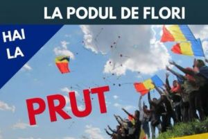 „Români, Petreceţi Prutul!”. Tricolor de 100 de metri lungime, desfăşurat peste Prut, de Revelion 