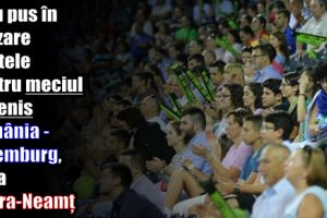 S-au pus în vânzare biletele pentru meciul de tenis România – Luxemburg, de la Piatra-Neamţ