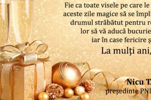 Nicu Tănase, preşedinte PNL Focşani: „Noul AN să vă aducă fericire şi belşug”
