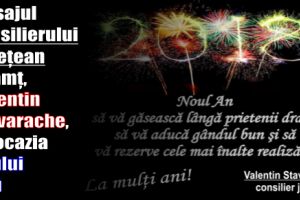 Mesajul consilierului judeţean Neamţ, Valentin Stavarache, cu ocazia Anului Nou