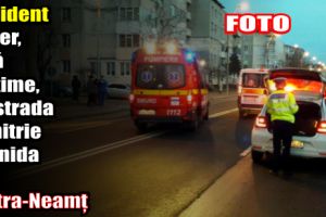Piatra-Neamţ: Accident rutier, fără victime, pe strada Dimitrie Leonida (1 ianuarie)