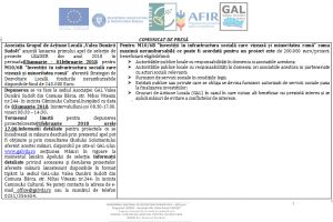 Asociaţia Grupul de Acţiune Locală „Valea Dunării Sudolt” anunţă lansarea primului apel de selecţie de proiecte LEADER din anul 2018