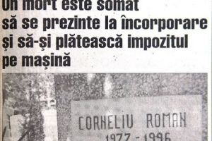 Mortul chemat în Armată şi dator la Fisc