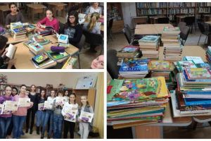 FOTO/ Proiectul „Donează o carte”, la Colegiul Naţional „Inochentie Micu Clain” Blaj, a readus în atenţia copiilor şi părinţilor, „cartea” şi „biblioteca”
