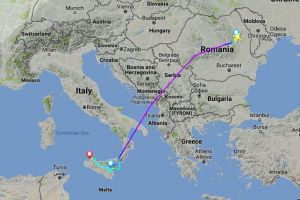 Cursa aeriană Bacău – Catania, întârziată de vânt