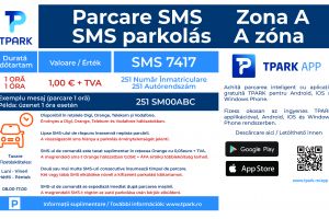 FOTO. Sistem nou de plată prin SMS a parcărilor