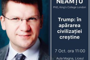 Lansare de carte la Suceava: „Fenomenul Trump şi America profundă”, de Mihai Neamţu