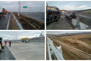 FOTO/ Autostrada Sebeş-Turda: Se fac ultimele lucrări pe lotul 4. CNAIR ar putea realiza recepţia în luna februarie