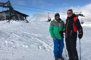 FOTO Preşedintele Klaus Iohannis la schi în Munţii Șureanu