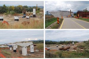 FOTO / Autostrada Sebeş-Turda, lotul 1: Progres bun în zonele cu autorizaţie de construire. La nodurile Sebeş şi Alba Iulia Nord  încă nu s-au început lucrările
