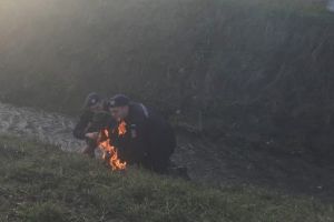 Bărbat salvat din flăcări de cinci elevi ai Școlii Militare din Fălticeni