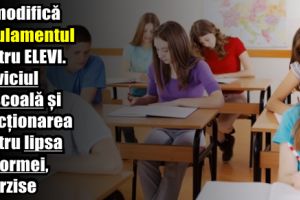 Se modifică regulamentul pentru elevi. Serviciul pe şcoală şi sancţionarea pentru lipsa uniformei, interzise