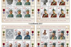 Emisiunea de mărci poştale „Glorie eternă eroilor Primului Război Mondial”