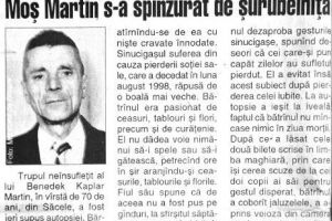 S-a spânzurat cu cravata prinsă de o şurubelniţă înfiptă în tocul uşii